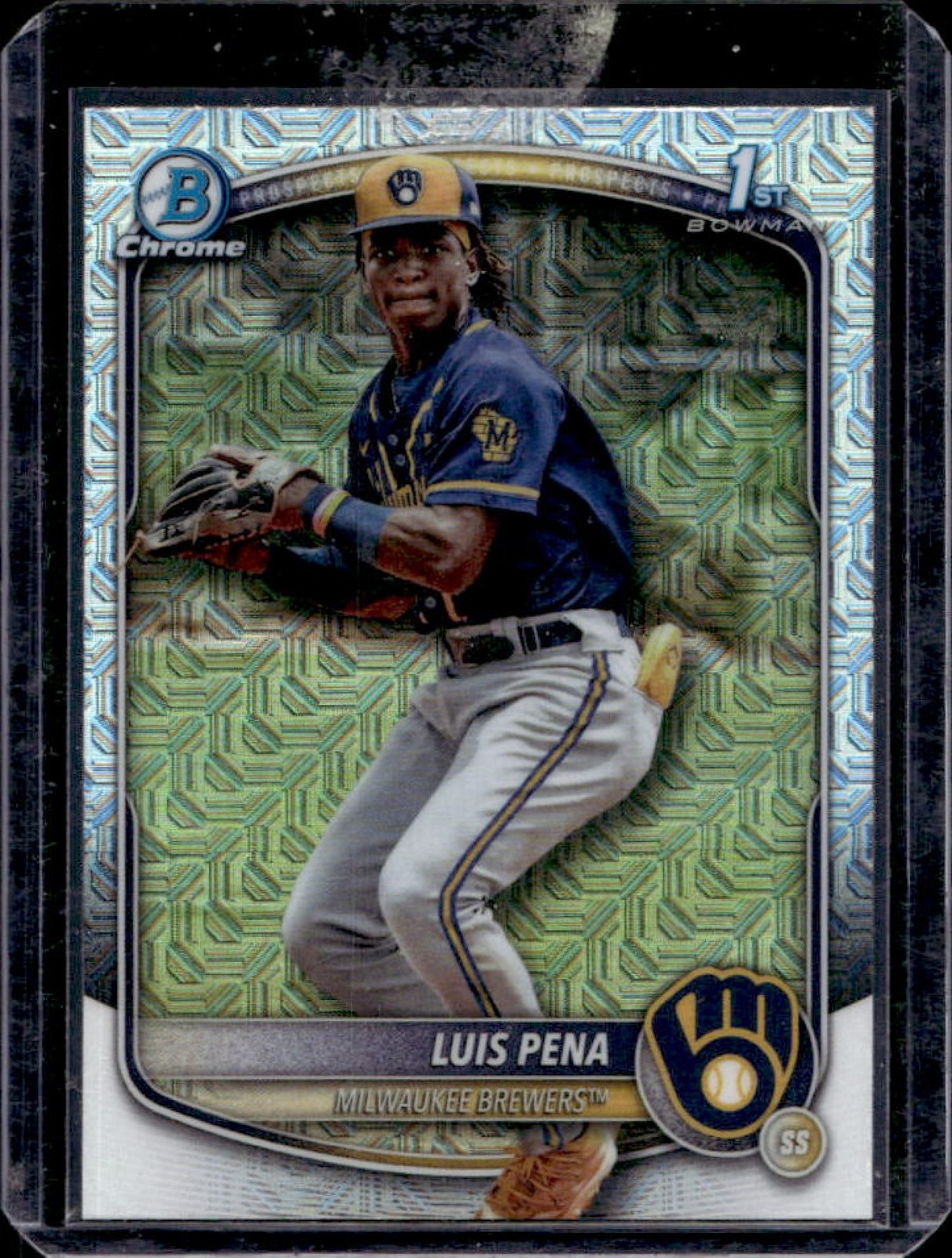 2025 Bowman Luis Pena Chrome Mega Box Refractor 1st Prospect #BCP-38 Brewers