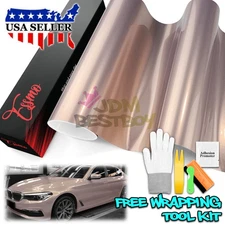 ESSMO PET Super Gloss Metallic Smoky Pearl Pink Auto Vehicle Vinyl Wrap Decal