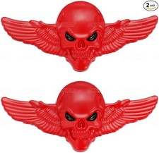 3D Skeleton Skull Emblem Car Badge Sticker Car Side Rear Front Hood Trunk Door F