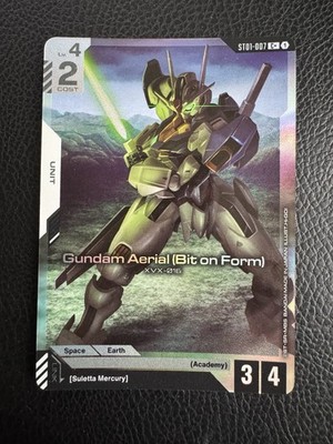Gundam TCG Gundam Aerial (Bit on Form) Alt Art  ST01-007 C+ English Mint  