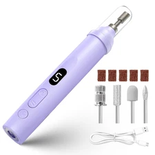 Electric Nail Drill Machine Handheld Flat Light 2-In-1 for Beginners Acrylic Gel