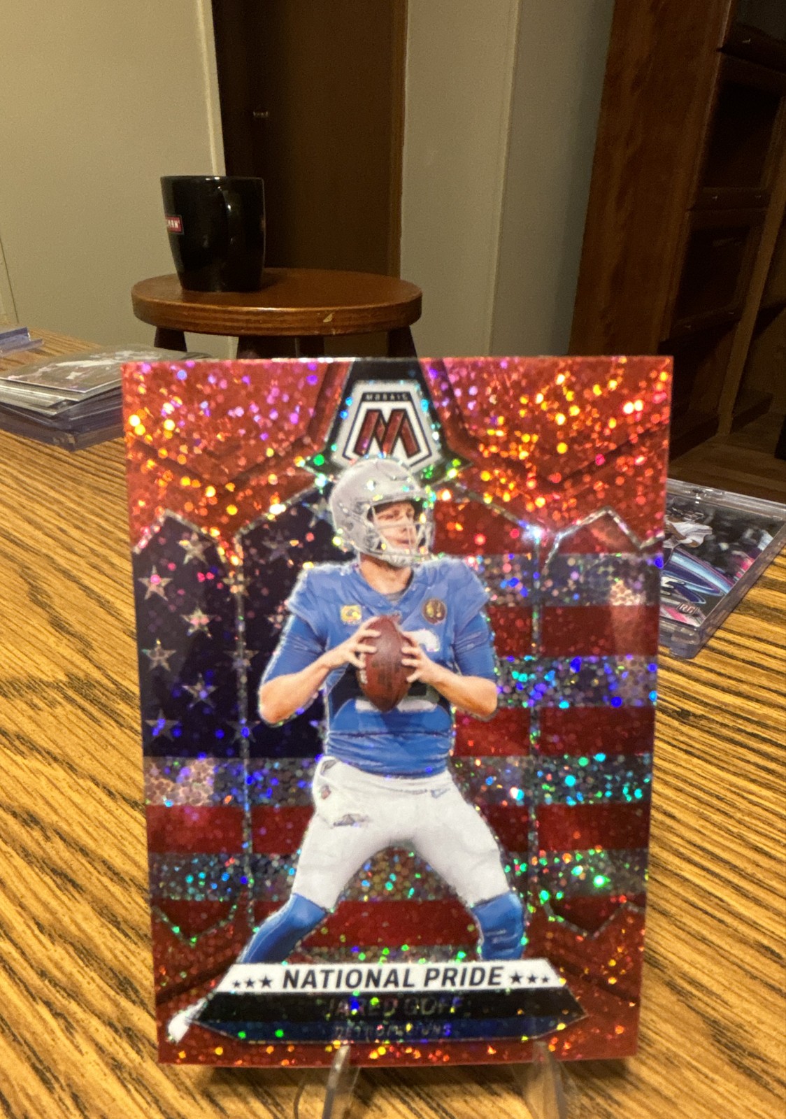 2024 Panini Mosaic - National Pride Jared Goff #252 Red Sparkle Prizm
