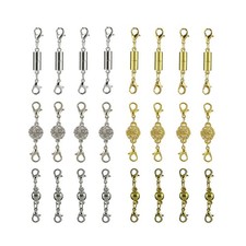 24Pcs Metal Strong Magnetic Clasps Connectors For Jewelry Necklace Making