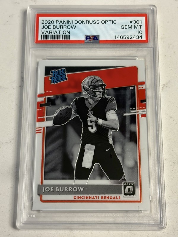 PSA 10 Panini Donruss Optic - Rated Rookies Variation Joe Burrow #301 (RC)