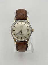 Omega Seamaster 166.010 Automatic Vintage Date Gold Plated Steel Mens Watch