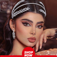 Handmade Crystal Bridal Headband Rhinestone Wedding Tiara Hair Band Piece