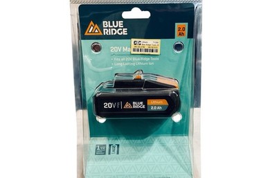 (2) BLUE RIDGE Tools 20V Max Battery Long Lasting 2.0 Ah Lithium Ion MPN BR9001U