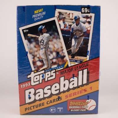 1993 Topps Baseball Series 1 Factory Sealed Box 36 Packs Derek Jeter Gold RC?