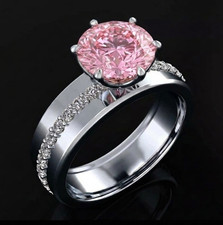 RARE 5.00 Ct Certified Round Cut Pink Natural...