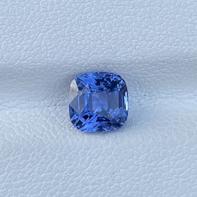 2.02 Carat Blue Natural Sapphire Cushion Shape Stone for Engagement Jewelry