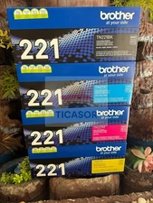 Brother  TN221 Toner Cartridge  Set Black, Cyan, Yellow, Magenta 4-pack Tn-221