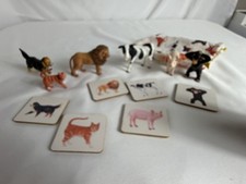 Lovevery Companion Play Kit Montessori Animal Match Toy In Organic Cotton Bag