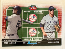 2013 Topps Bowman Draft AARON JUDGE Eric Jagielo Rookie Card DDJJ NY Yankees RC. rookie card picture