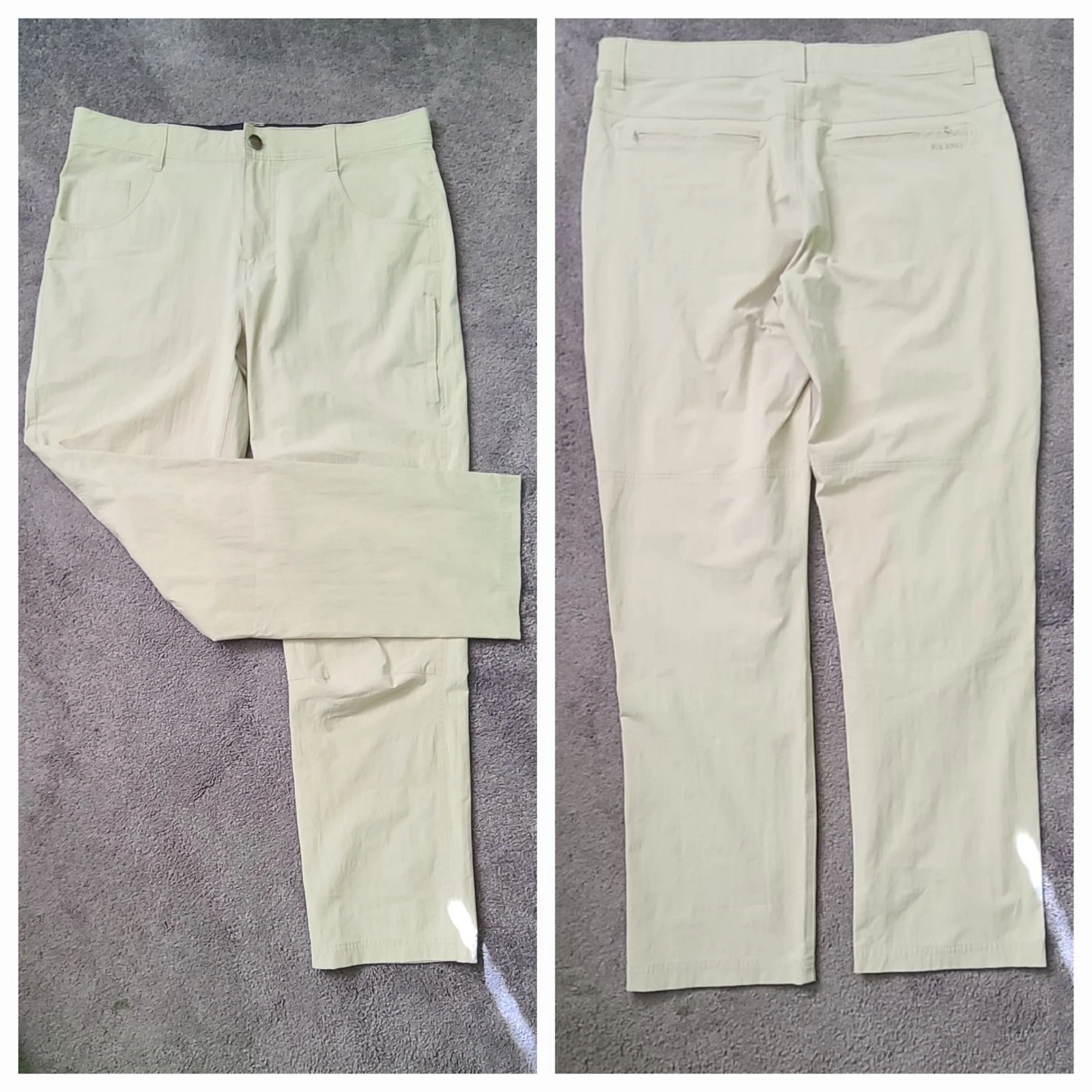 Ascend Men’s Performance Pants 36x32 Beige Stretch Outdoor Hiking Golfing