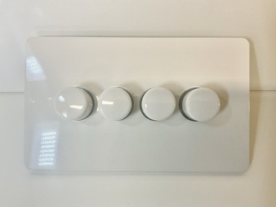 SCHNEIDER ULTIMATE LED Dimmer 4 Gang lackiert weiß GU6442LMPWP