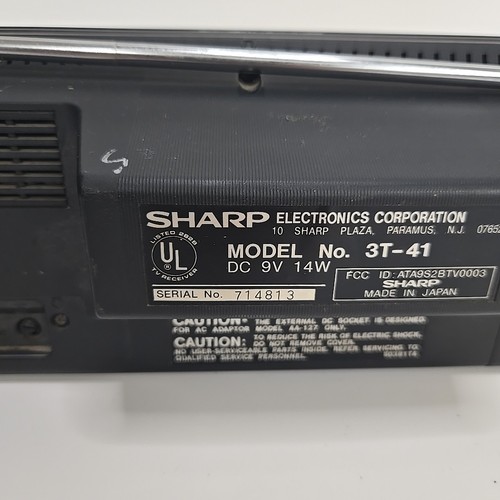 Vintage Sharp Tri Mate 3000 3T-41 AM/FM TV Microcassette Recorder Stereo - Picture 6 of 7