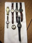 7  VINTAGE WATCHES  SOME OLDER  TIMEX ARMITRON SEIKO DISNEY  1 IS ADVERTISING