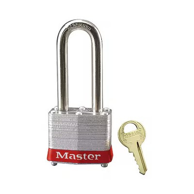 Master Lock 3Lhred Lockout Padlock, Keyed Different, Steel, Red, 2 In Shackle