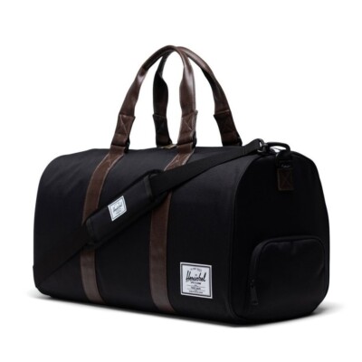Hershel Supply Co. Novel Duffle in Black/Chicory Coffee