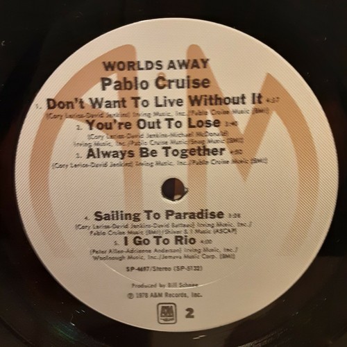 Pablo Cruise - Worlds Away (A&M Records – SP-4697) 1978 LP in Orig. Shrink Wrap - Picture 7 of 8