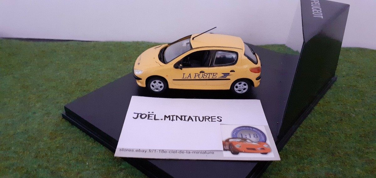 Peugeot 206 Jaune la Poste au 1/43 NOREV 472607 Voiture Miniature