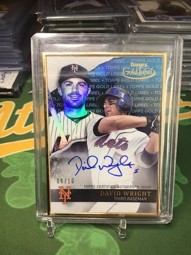 David Wright Auto 2020 Gold Label 6/10 Mets