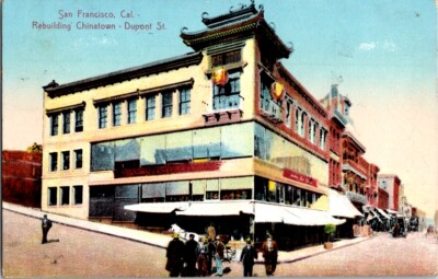 Postcard Rebuilding Chinatown Dupont St. San Francisco CA California       K-018