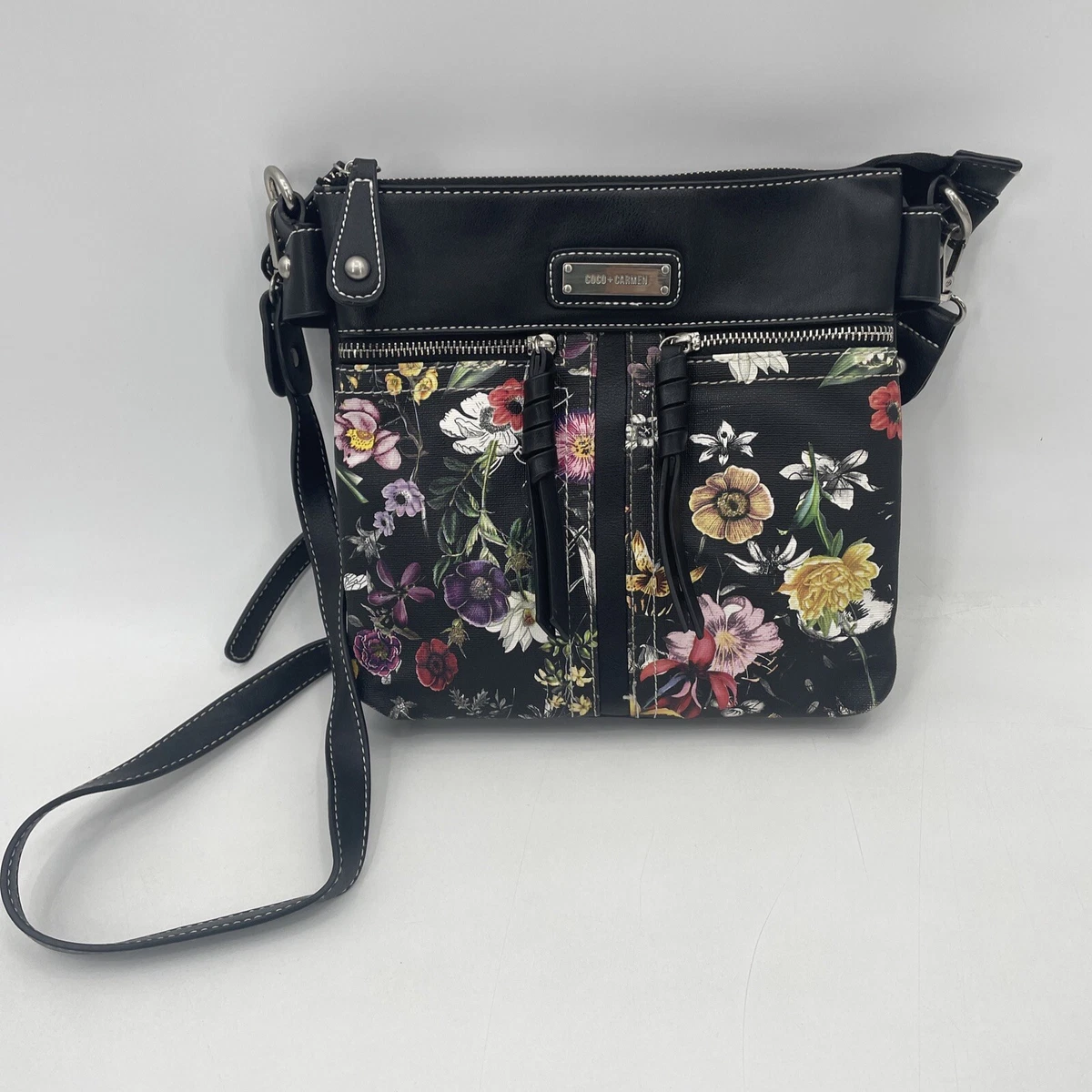 Coco and Carmen floral handbag purse hobo cross bag