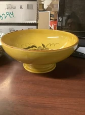 Rare Vintage Los Angeles Potteries #41 California Pottery Pedestal Bowl Fruit