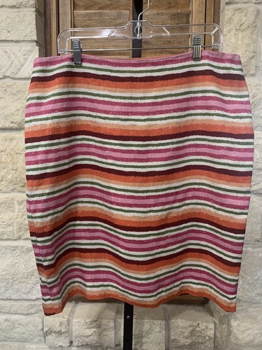 Talbots Women’s Pencil Skirt Multi-Color Multicolor Back Zip Lined Size 14