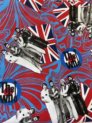 The Who Rock Band Springs Creative Fabric 2.3 Yd X 45   Retro