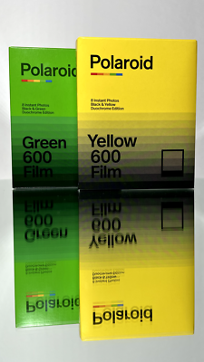 POLAROID YELLOW 600 FILM GREEN 600 Film BUNDLE VERY RARE