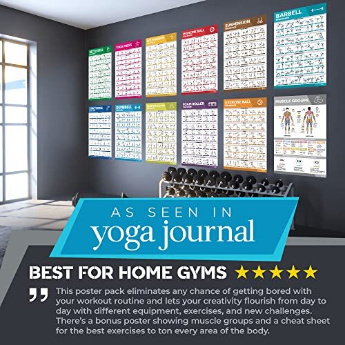 Laminated Large Workout Poster Set - Perfect Workout Posters