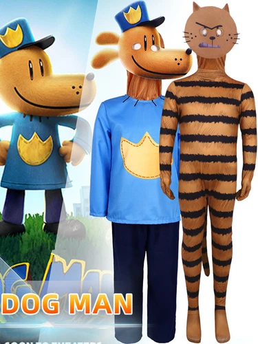 Hund Mann Overall Cosplay Tier Rollenspiel Halloween Kostüm Outfit Kopfbedeckung Set - Bild 3 von 15