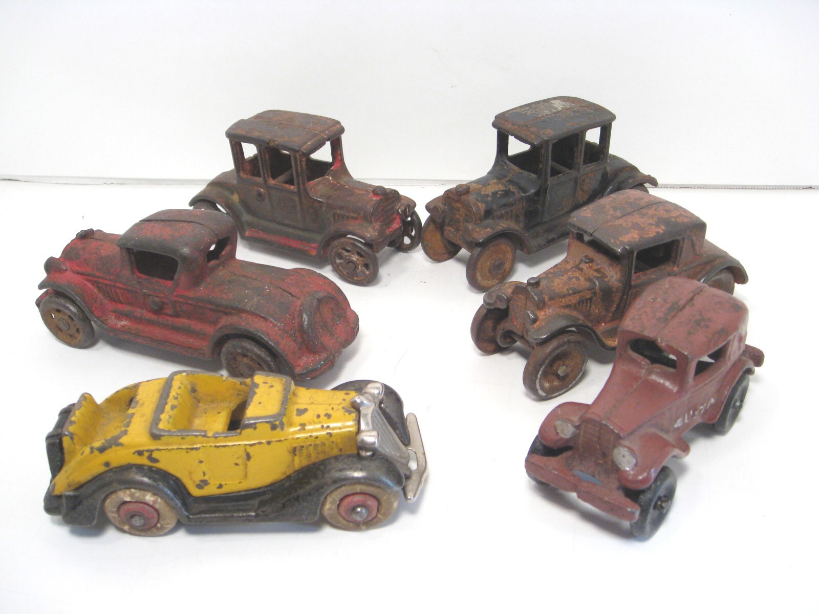 Lot of 6 Vintage Cast Iron Cars eBay