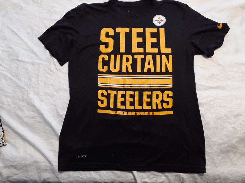 Pittsburgh Steelers Steel Curtain Shirt, Dri-Fit, Men's Size L