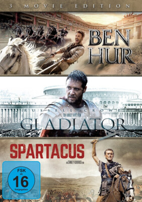 Ben Hur & Gladiator & Spartacus / 3-Movie Edition DVD BOX-NEU