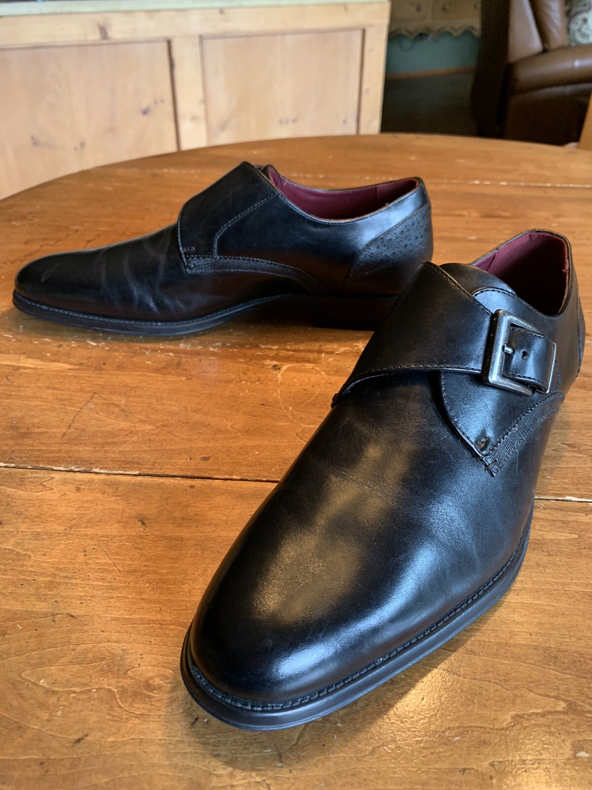 SAOLA Cinturino Stacy Adam's Black Monk Derby's 10 M