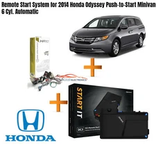 Remote Start System for 2014 Honda Odyssey Push-to-Start Minivan 6 Cyl. Automati