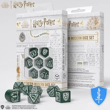 Harry Potter - Slytherin Modern Green Dice Set (7) Q-Workshop D&D RPG