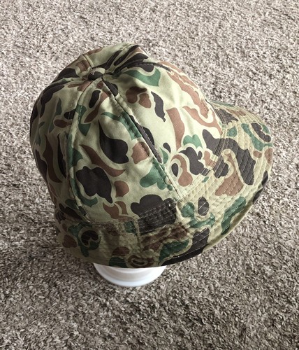 Vintage Camo Bucket Hat Boonie Cap YA Foam Lined Korea Wide Brim Ear Covers M - Picture 6 of 10