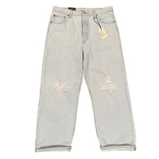 NWT Levi's Premium Women  s Ribcage Straight Ankle Button Fly Blue Jeans - 31x27