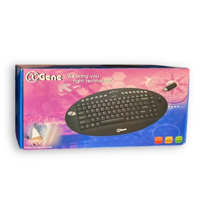 Dynapoint XGene USB 2.4Ghz Wireless Rechargeable Trackball Keyboard 01037