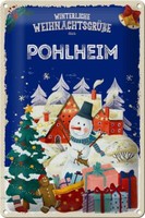 Blechschild WeihnachtsgrüßE Pohlheim Geschenk Deko Schild Tin Sign 20X30 Cm