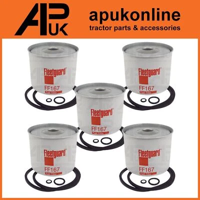 APUK 5x Fleetguard FF167 Fuel Filter Pair for Ford New Holland 8260 8030 Tractor