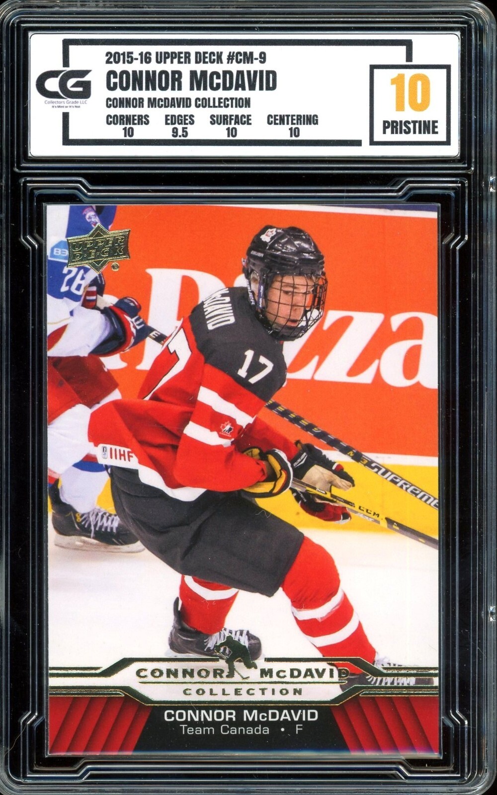 2015-16 Upper Deck Connor McDavid Collection ROOKIE #CM-9 GRADED CG 10 PRISTINE