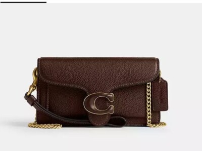 ❤️Coach Tabby CJ925 Refined Pebble Leather/Brass/Maple Crossbody