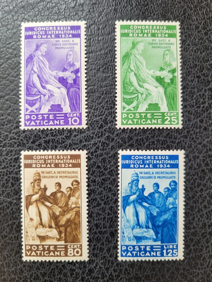 Vatican City #41-46 MNH & MH, 1935 "Juridicial Congress," Scott Value $ 762.00 - Image 3 of 4