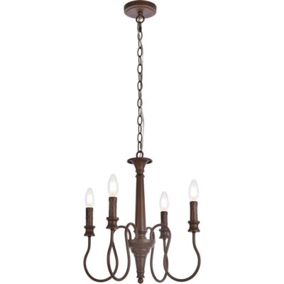 Weathered Oak Farmhouse Chandelier Cottage Kitchen Candlestick Ceiling Lighting