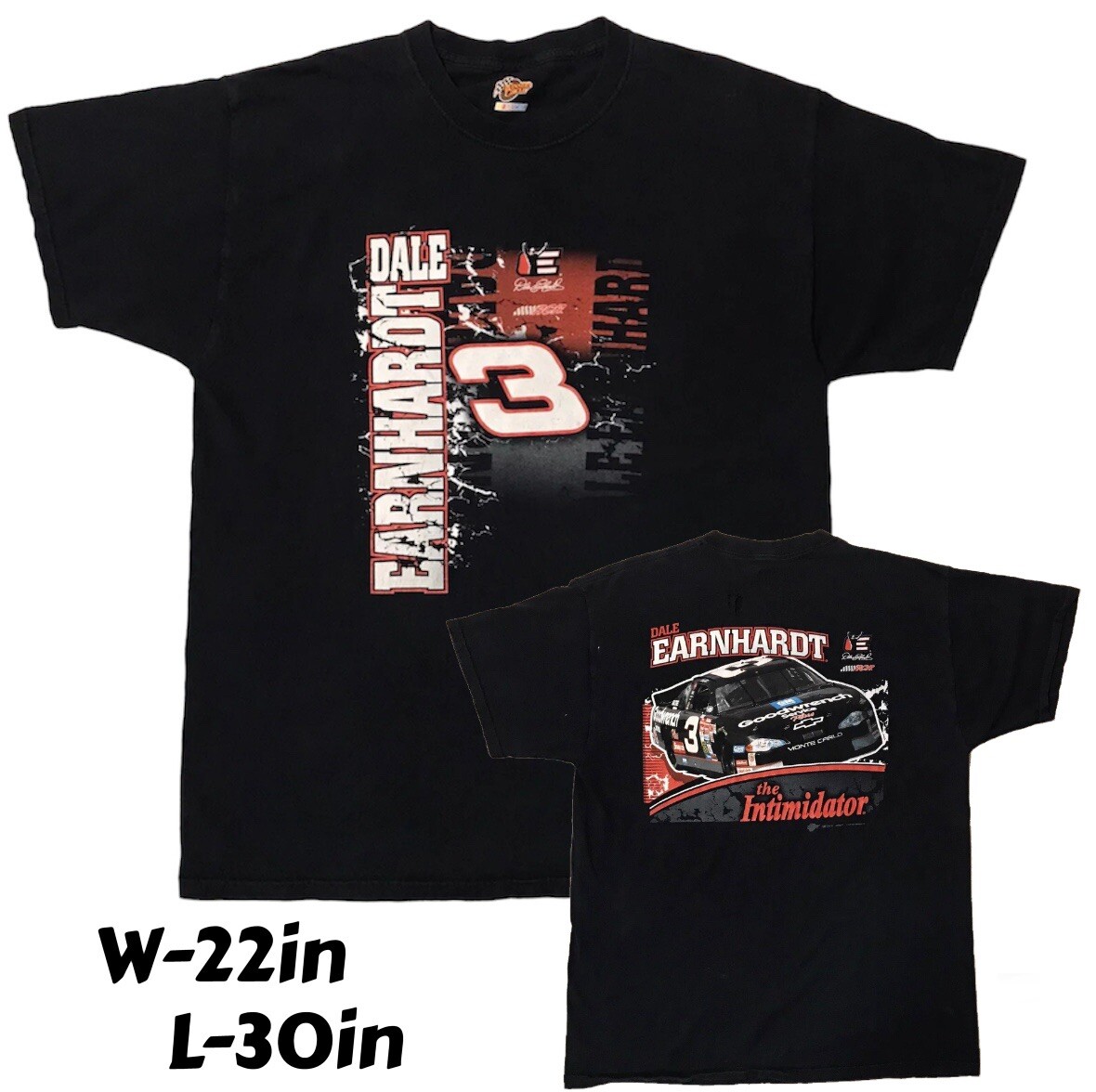 Chemise Vintage Dale Earnhardt The Intimidator #3 – Winners Circle, XL, Brodée, Rouge/Noir